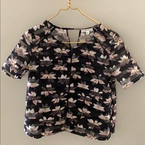 Mesh floral top